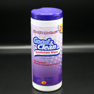 a cylindrical tube of lavender scented disinfectant wipes